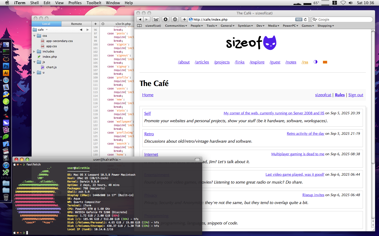 Working on The Café
