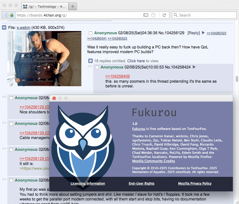 Fukurou web browser - TenFourFox fork for PowerPC