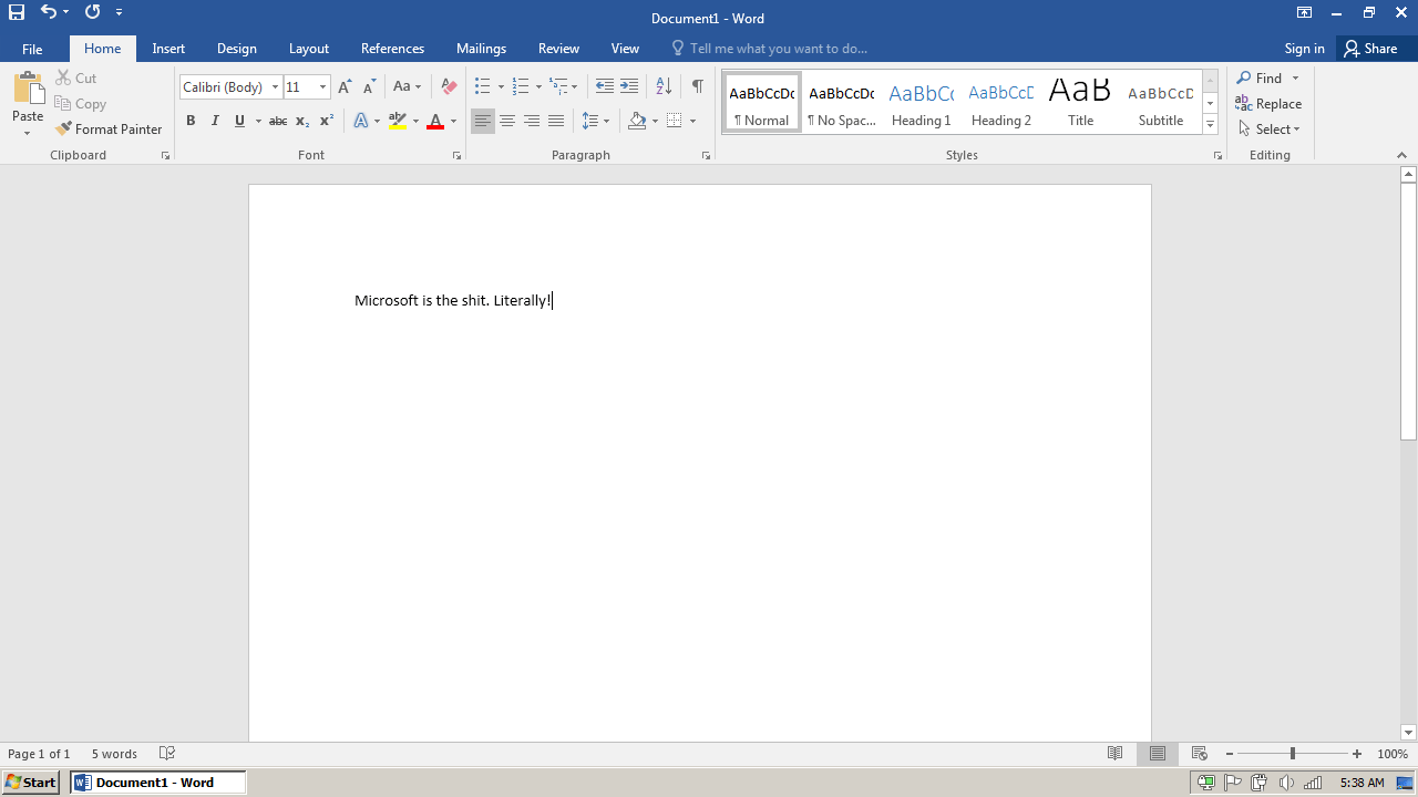 Microsoft Word 2016