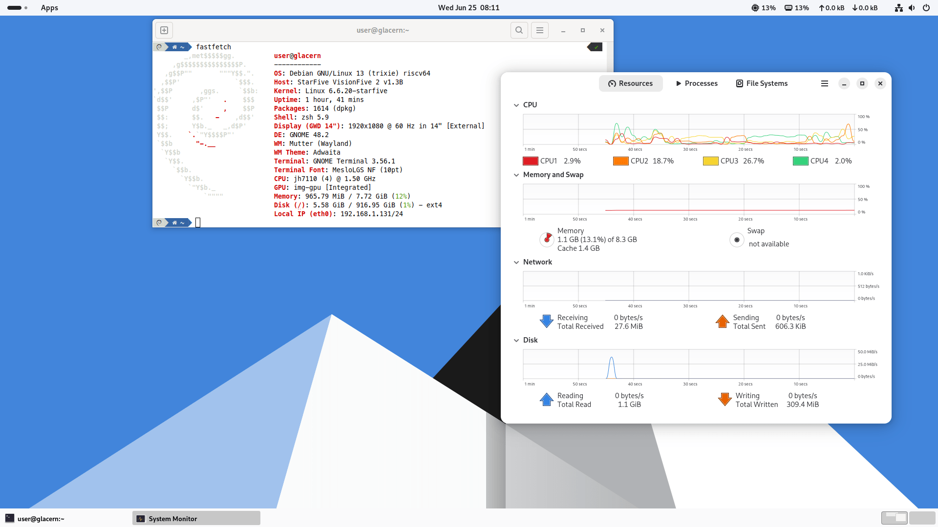 Debian Trixie on StarFive VisionFive 2